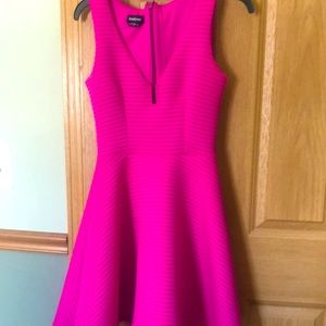 Fit n flare hot pink dress xs very cute and sexy